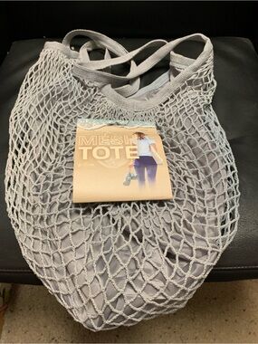 Mesh Tote Bag - Light Gray. Nupouch